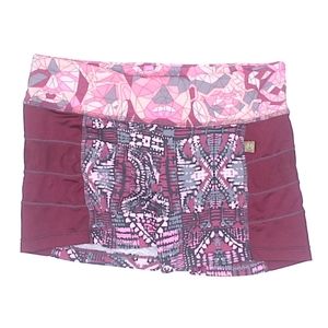 Maaji Geometric Print Mesh Yoga Swim Boy Shorts S